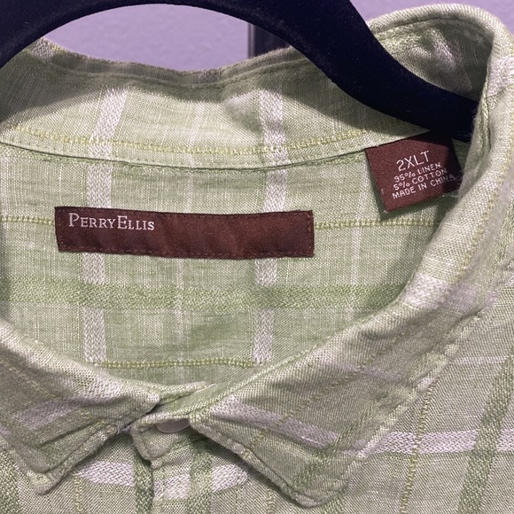 Perry Ellis linen men’s shirt - Picture 2 of 5